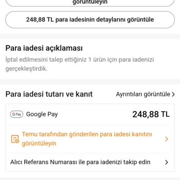 İade Ücreti Google Pay Hesabına Yansımadı