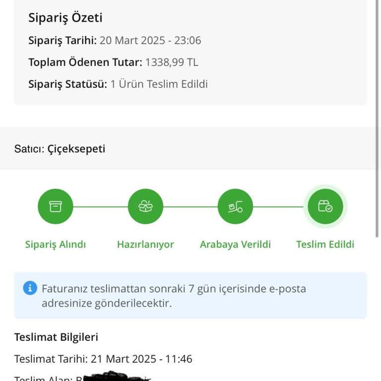 Çiçek Sepeti'nden Eksik Ve Yanıltıcı Hizmet