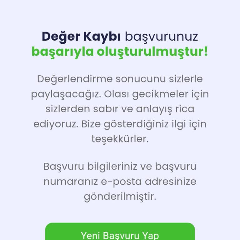 Değer Kaybı Başvurusunda Geri Dönüş Yapılmıyor