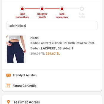 Trendyol'dan İade Edilen Siparişler Ve Anlamsız Cevaplar