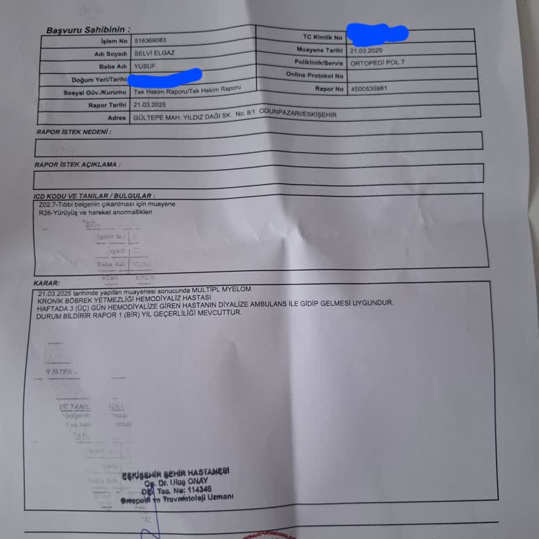 Ambulans Hizmetinde Rapor Engeli