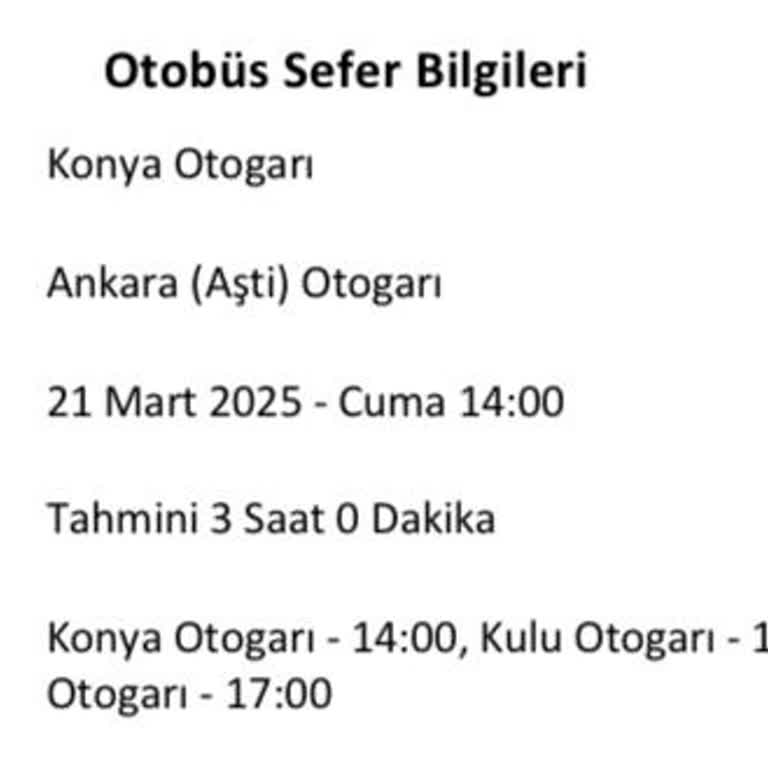 Otobüs Yolculuğunda Zaman Kaybı Ve Güven Sorunu