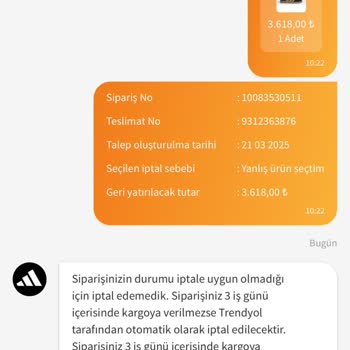 Yanlış Beden Ve İptal Talebi Sorunu