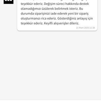 Yanlış Beden Ve İptal Talebi Sorunu