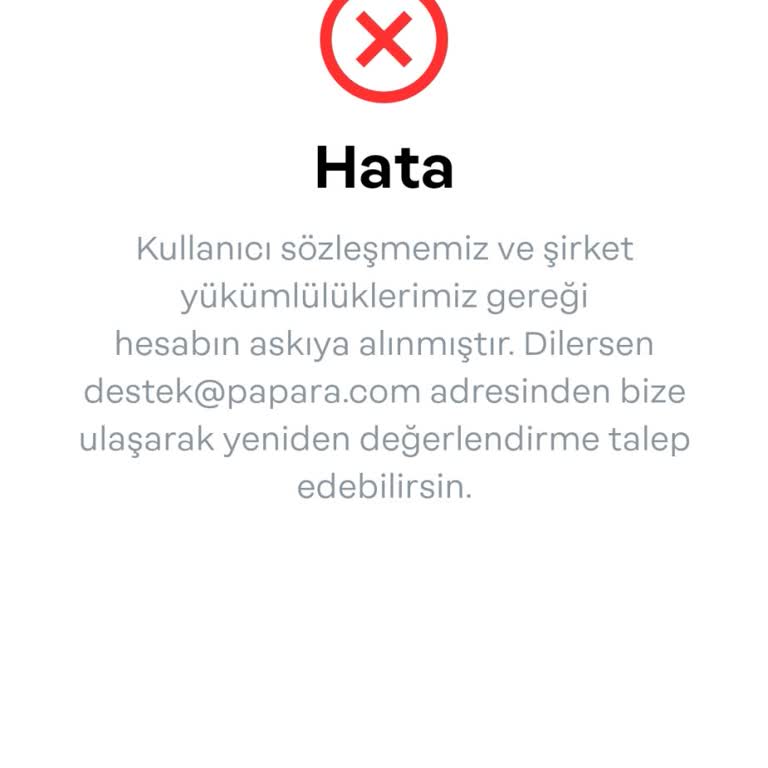 Papara Hesabım Askıya Alındı Paramı Alamıyorum!