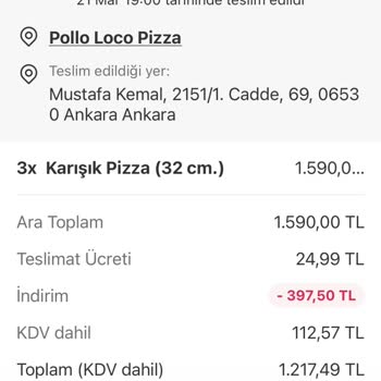 İftar Vaktinde Gelen Eksik Ve Soğuk Pizza Mağduriyeti