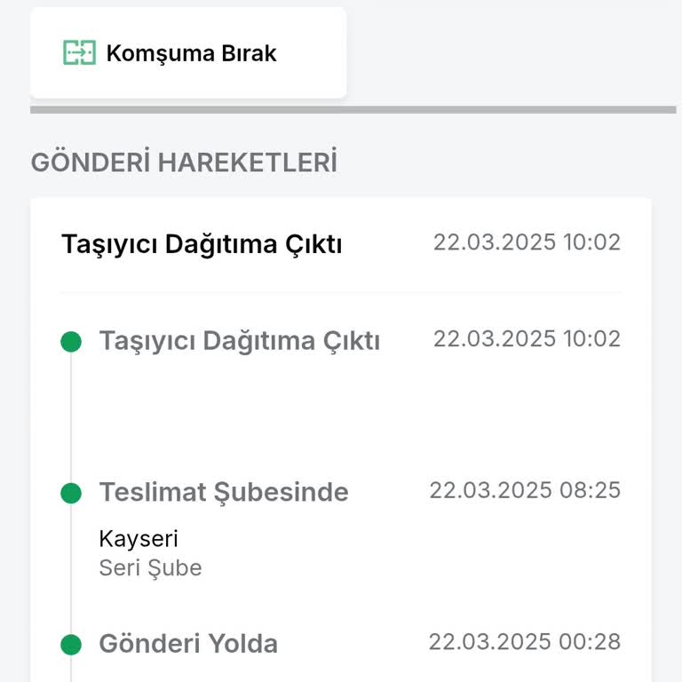 Kargom Dağıtıma Çıkıp Teslim Edilmedi