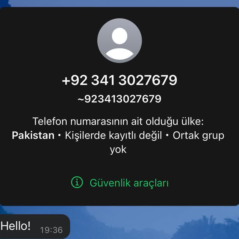 WhatsApp Üzerinden Gelen Şüpheli Mesaj Ve Güvenlik Endişesi