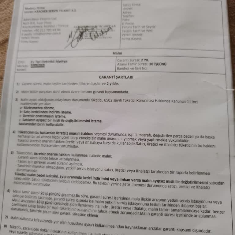 Karcher Yetkili Servisinde Tamir Süresi Aşıldı, Bilgi Verilmiyor