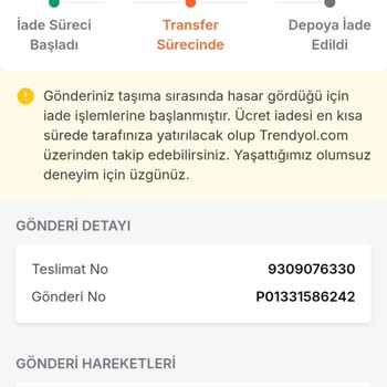 Trendyol'dan Hasarlı Ürün Ve Yetersiz Müşteri Hizmeti