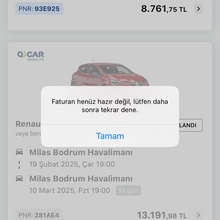 Araç Kiralama Faturası Sorunu Ve Müşteri Hizmetleri İletişimsizliği