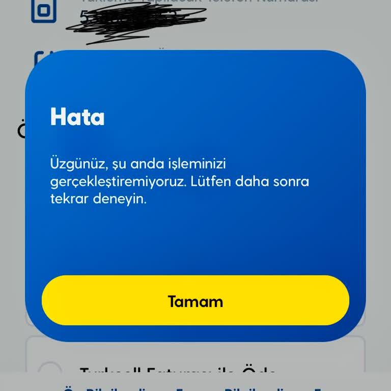 Turkcell Uygulamasıyla Paket Yükleme Sorunu