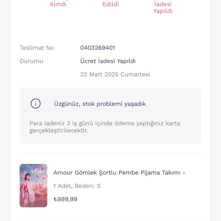 Sipariş İptali Ve Sorumsuzluk