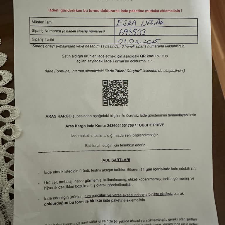 İade Sürecinde Yasal Süreyi Aşan Touche Prive'den Hayal Kırıklığı