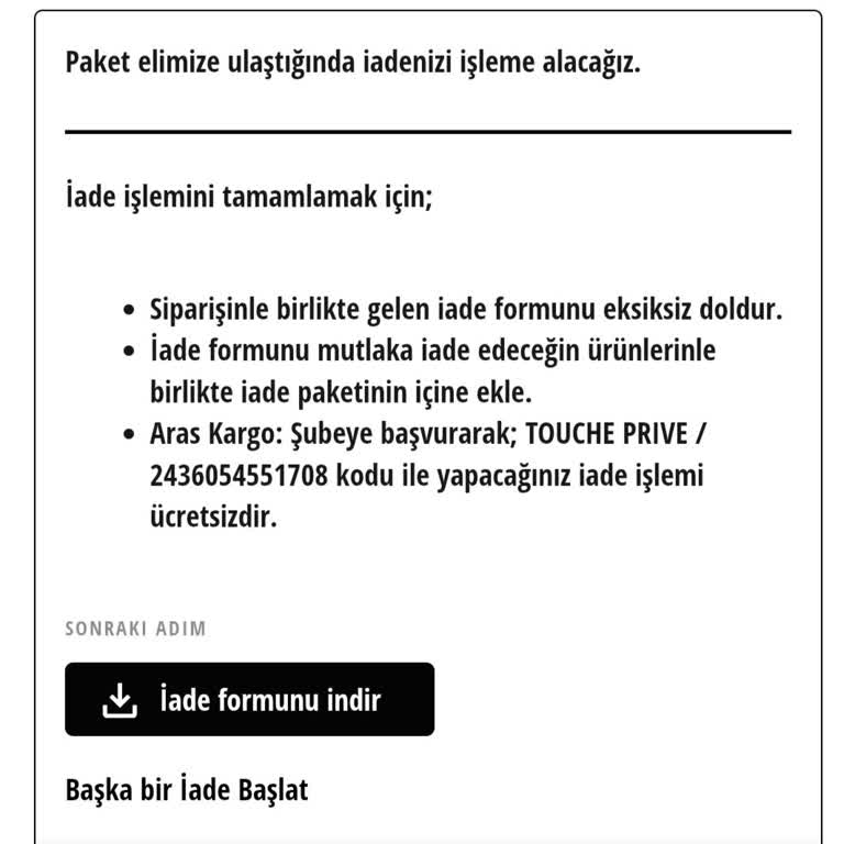 İade Ücreti Bekleyişi Ve Müşteri Hizmetleri Deneyimi