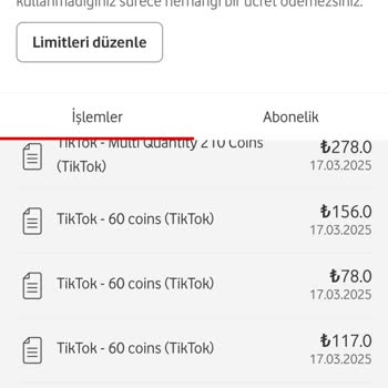 Vodafone Bilinmeyen İşlemlerle Faturama Yansıyan Ücretler!