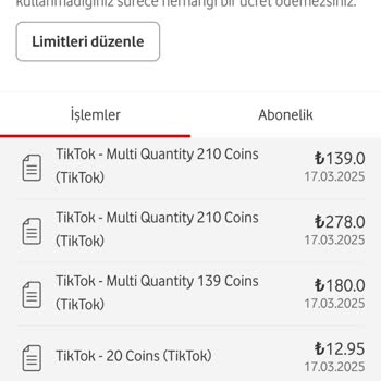 Vodafone Bilinmeyen İşlemlerle Faturama Yansıyan Ücretler!