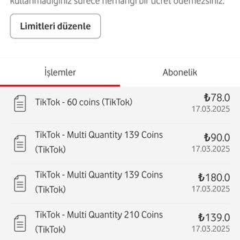 Vodafone Bilinmeyen İşlemlerle Faturama Yansıyan Ücretler!