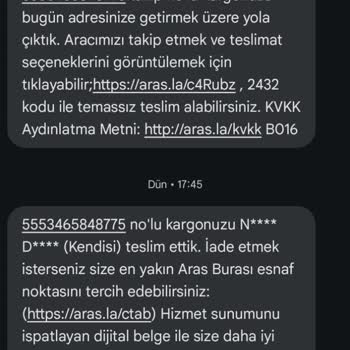 Aras Kargo'nun Dağıtım Sorunu Ve Yanıltıcı Teslimat Bildirimi