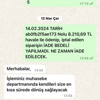 İade Edilmeyen Ödeme Ve Güven Sorunu