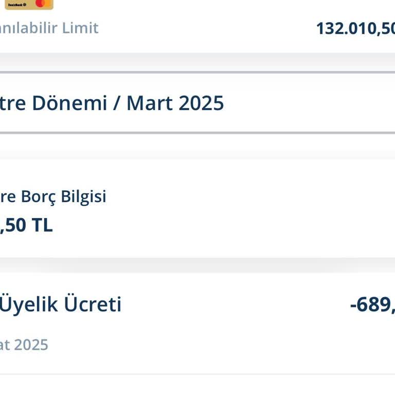 Denizbank'tan Haksız Kart Aidatı İadesi Talebi