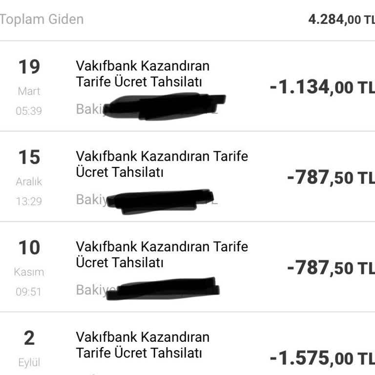 VakıfBank Kazandıran Tarife Ücreti İadesi Talebi