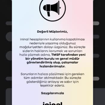 İninal Kart Hesabındaki Paraya Erişememe Sorunu