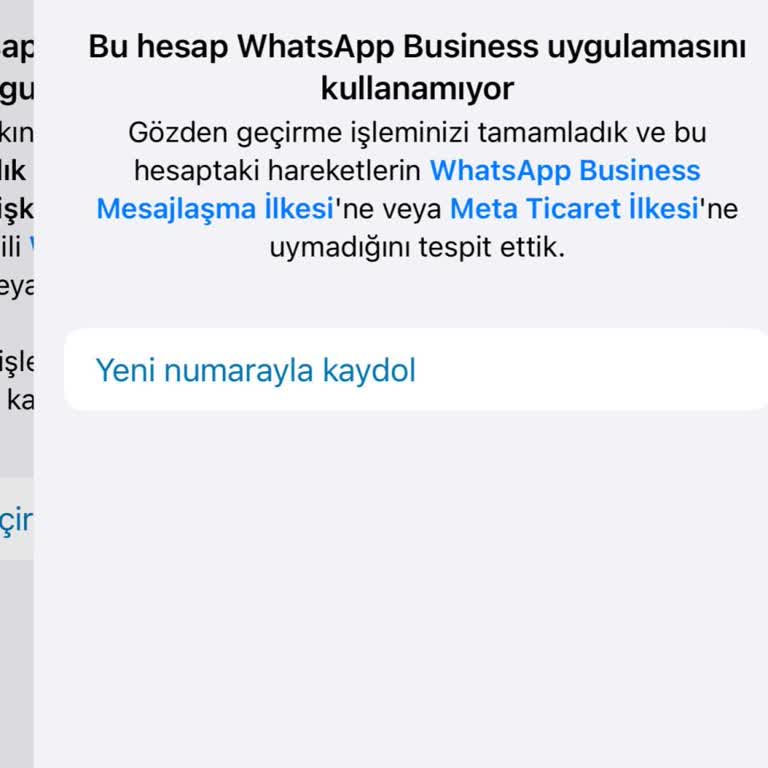 Yanlış Anlama Nedeniyle Kapatılan WhatsApp Hesabımızı Geri İstiyoruz
