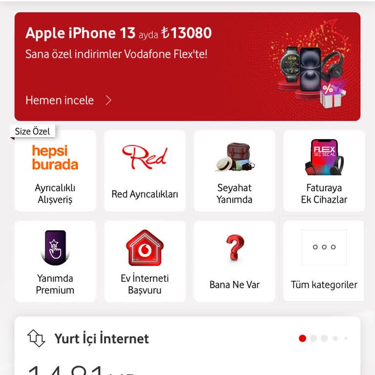 Vodafone Red'li 40 GB Paketinde Beklenmedik Veri Tüketimi