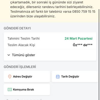 Trendyol'da Ürün Teslimat Sorunu