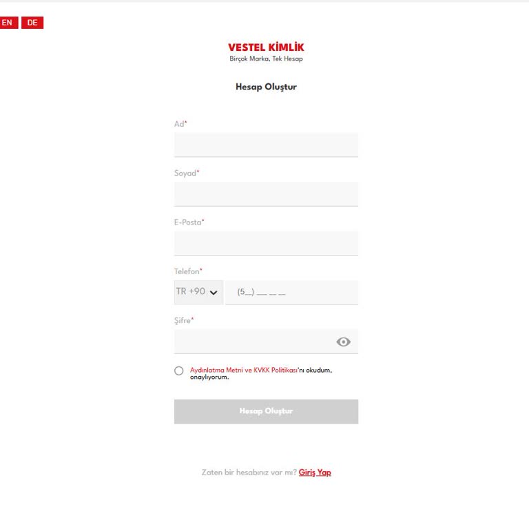 Vestel Akıllı Yaşam Uygulaması Üyelik Sorunu