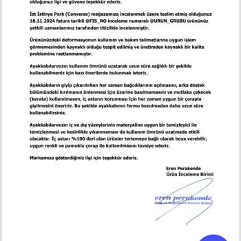 Ayakkabımın Astarı Yırtıldı, İade Ve Değişim Reddedildi