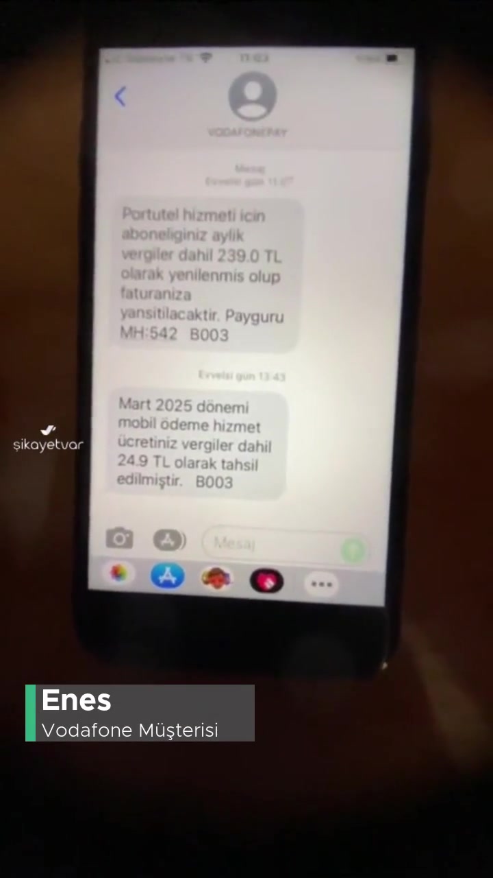 Vodafone Portutel Diye Bir Şeye Abone Olunmadı! videonun kapak resmi