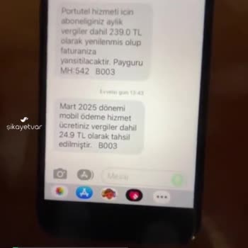 Vodafone Portutel Diye Bir Şeye Abone Olunmadı!