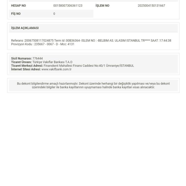 İstanbul Kart Hesabından Bilgim Dışında Para Çekilmesi