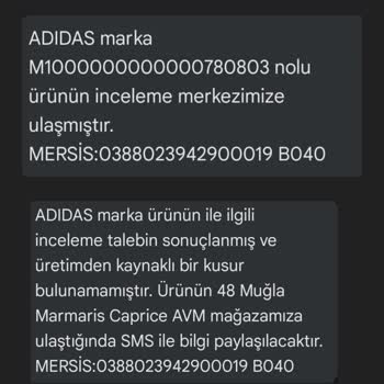 Adidas Ayakkabı Kalitesizliği Ve İade Sorunu