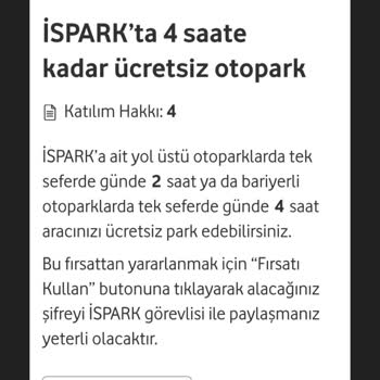 Vodafone Red Ayrıcalıklarım Kullanılamıyor