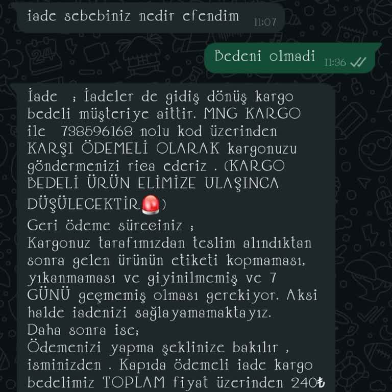 İade Sürecinde Haksız Kesinti Ve Yanlış Beden Sorunu