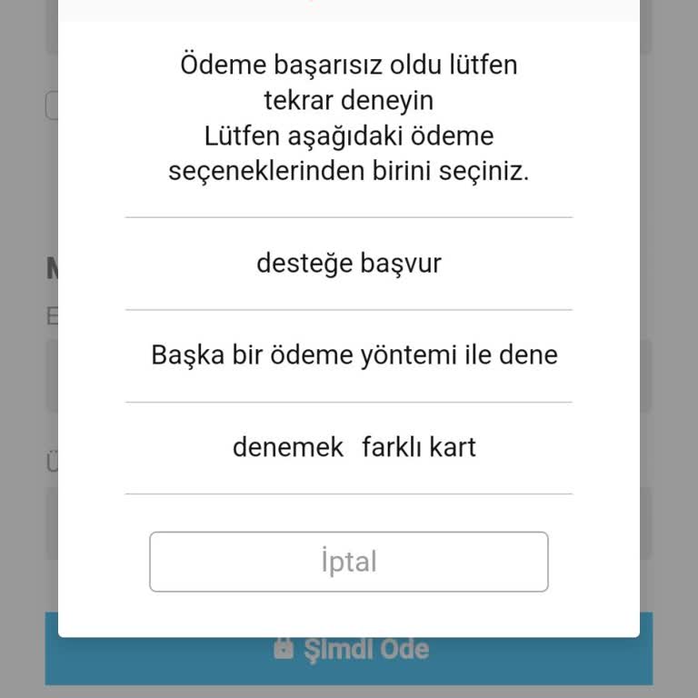 Ödeme Hatası Nedeniyle Kurs Kaydı Yapılamıyor