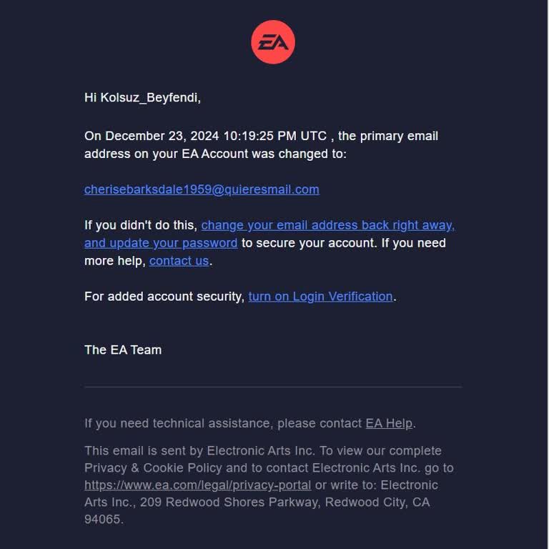 EA Games Hesabım Çalındı, Destek Yanıt Vermiyor