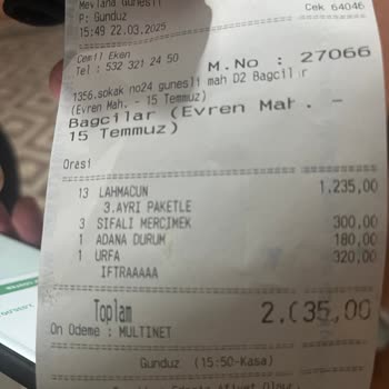 Yanıltıcı Menü Fiyatları Ve Bilgilendirme Eksikliği