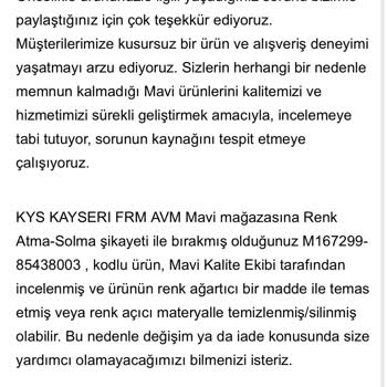 Mavi Sweatshirtler: Kalite Sorunu Ve Renk Solması