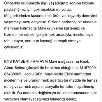 Mavi Sweatshirtler: Kalite Sorunu Ve Renk Solması