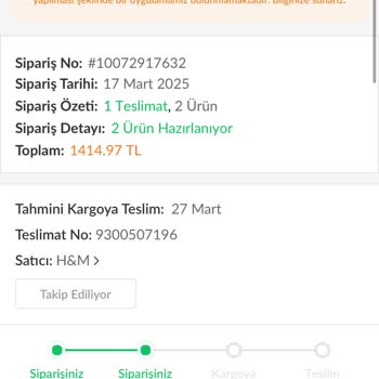 Trendyol Üzerinden H&M Siparişim Neden Kargoya Verilmiyor?