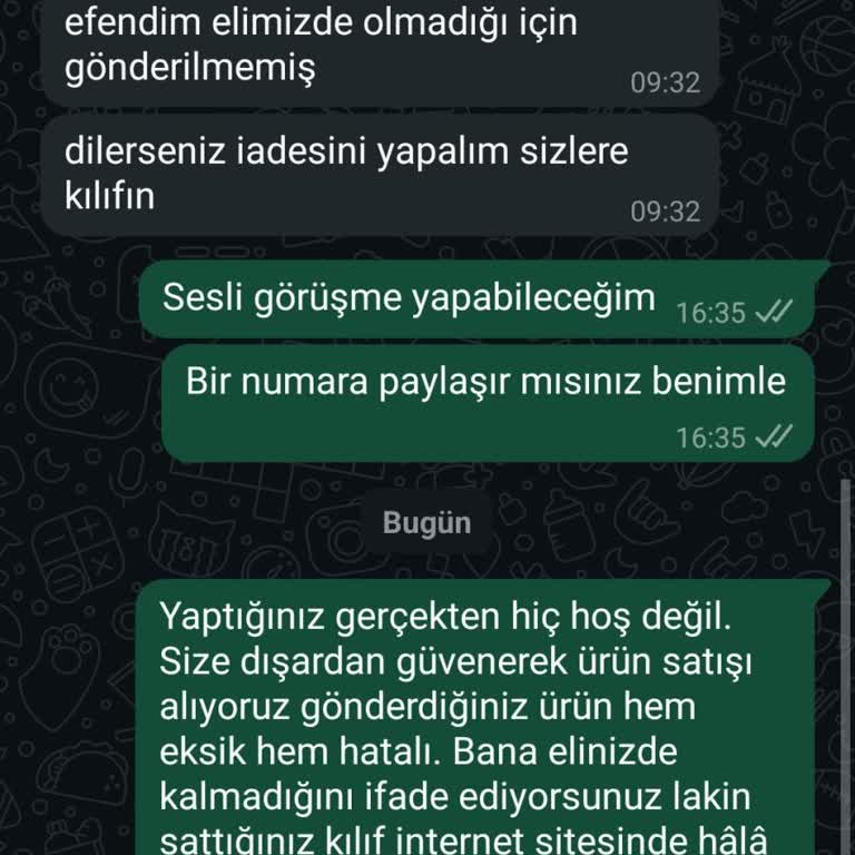 Eksik Ve Hatalı Ürün Teslimatı, Yetersiz Müşteri Hizmeti