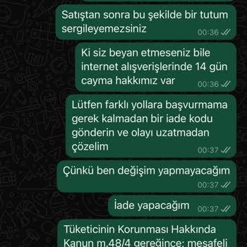 Qaria Moda'da Usulsüz İade Süreci