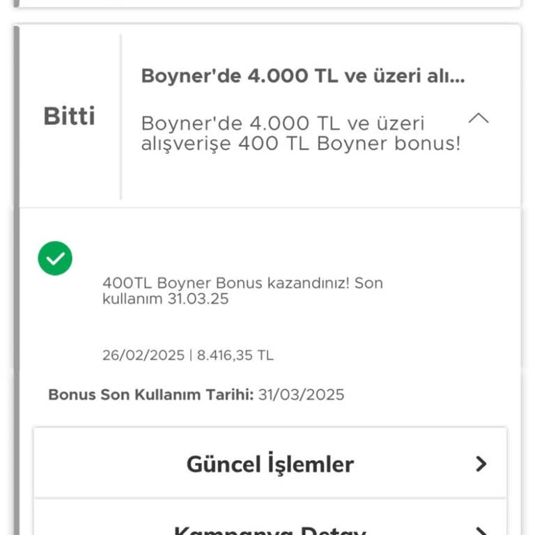Boyner Ve Garanti Bonus Kampanyasında Puan Kullanamama Sorunu