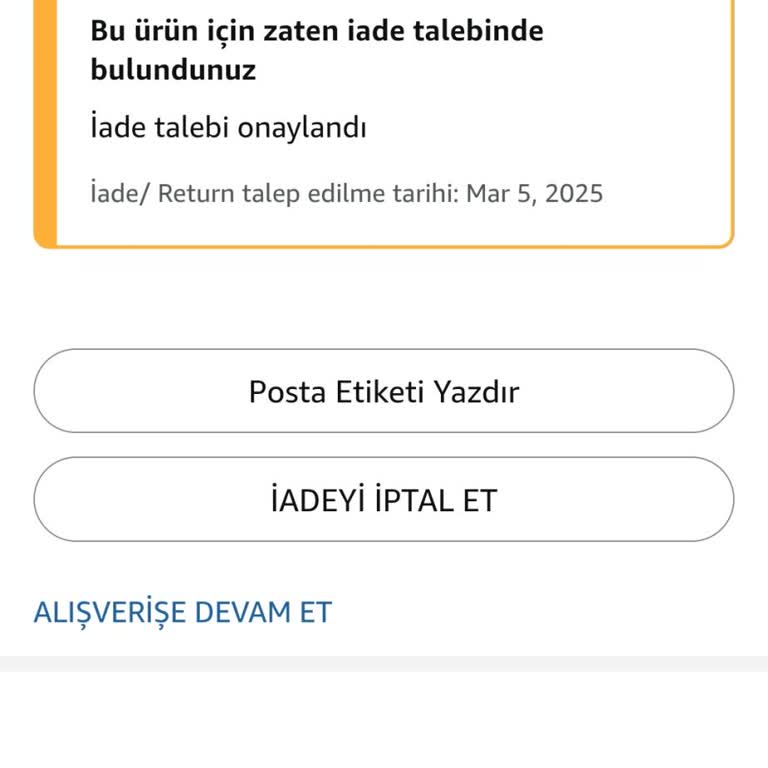 Amazon İade Sürecinde Gecikme Mağduriyeti