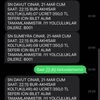 Obilet Uygulamasında Bilet Rezervasyon Hatası Ve Koltuk Karmaşası