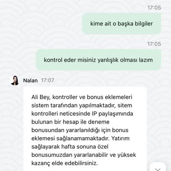 Deneme Bonusu İptali Ve Yanıtsız Destek